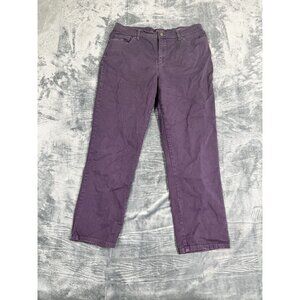 Gloria Vanderbilt Amanda Womens Purple Straight-Leg Stretch Jeans Size 12